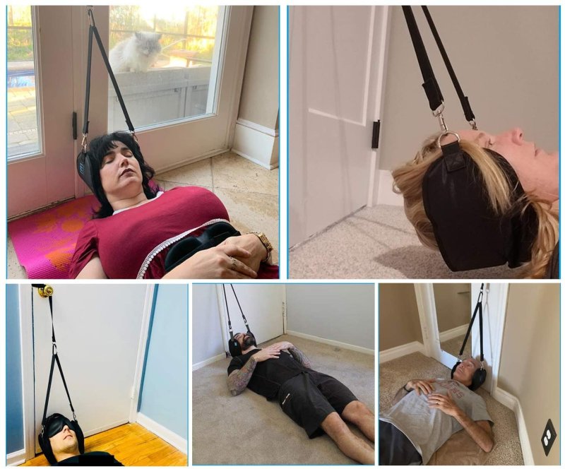 NECK HEAD HAMMOCK, CERVICAL TRACTION DEVICE