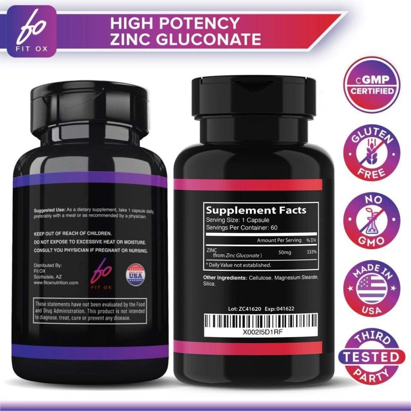 ZINC 50MG PICOLINATE FOR IMMUNE SUPPORT BOOSTER