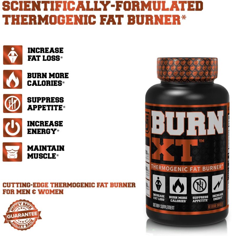 BURN-XT THERMOGENIC FAT BURNER - WEIGHT LOSS SUPPLEMENT, APPETITE SUPPRESSANT, ENERGY BOOSTER - PREMIUM FAT BURNING ACETYL L-CAR