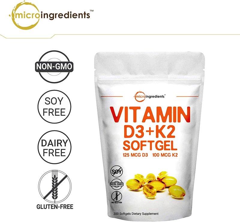 VITAMIN D3 5000IU PLUS K2, 2 IN 1 FORMULA