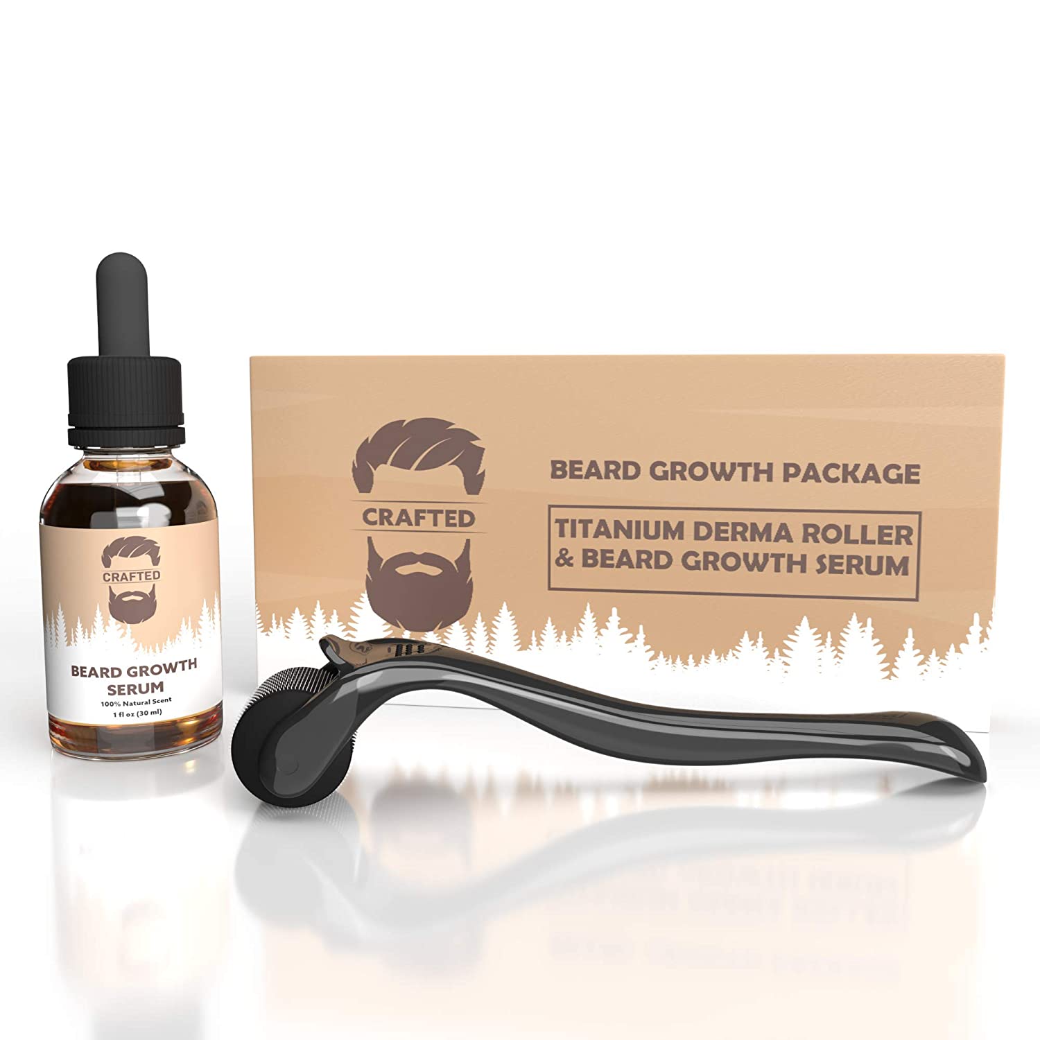 BEARD GROWTH KIT - DERMA ROLLER FOR BEARD GROWTH AND BEARD GROWTH SERUM