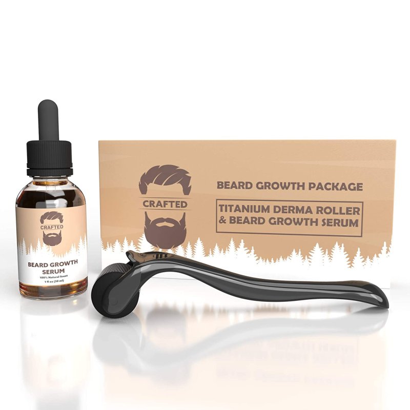 BEARD GROWTH KIT - DERMA ROLLER FOR BEARD GROWTH AND BEARD GROWTH SERUM
