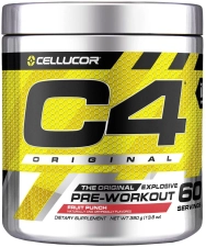 CELLUCOR C4 ORIGINAL PRE WORKOUT POWDER FRUIT PUNCH - 60 SERVIS