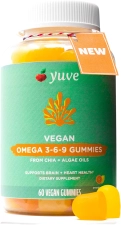 YUVE VEGAN OMEGA 3-6-9 DHA GUMMIES - 60 TABLET