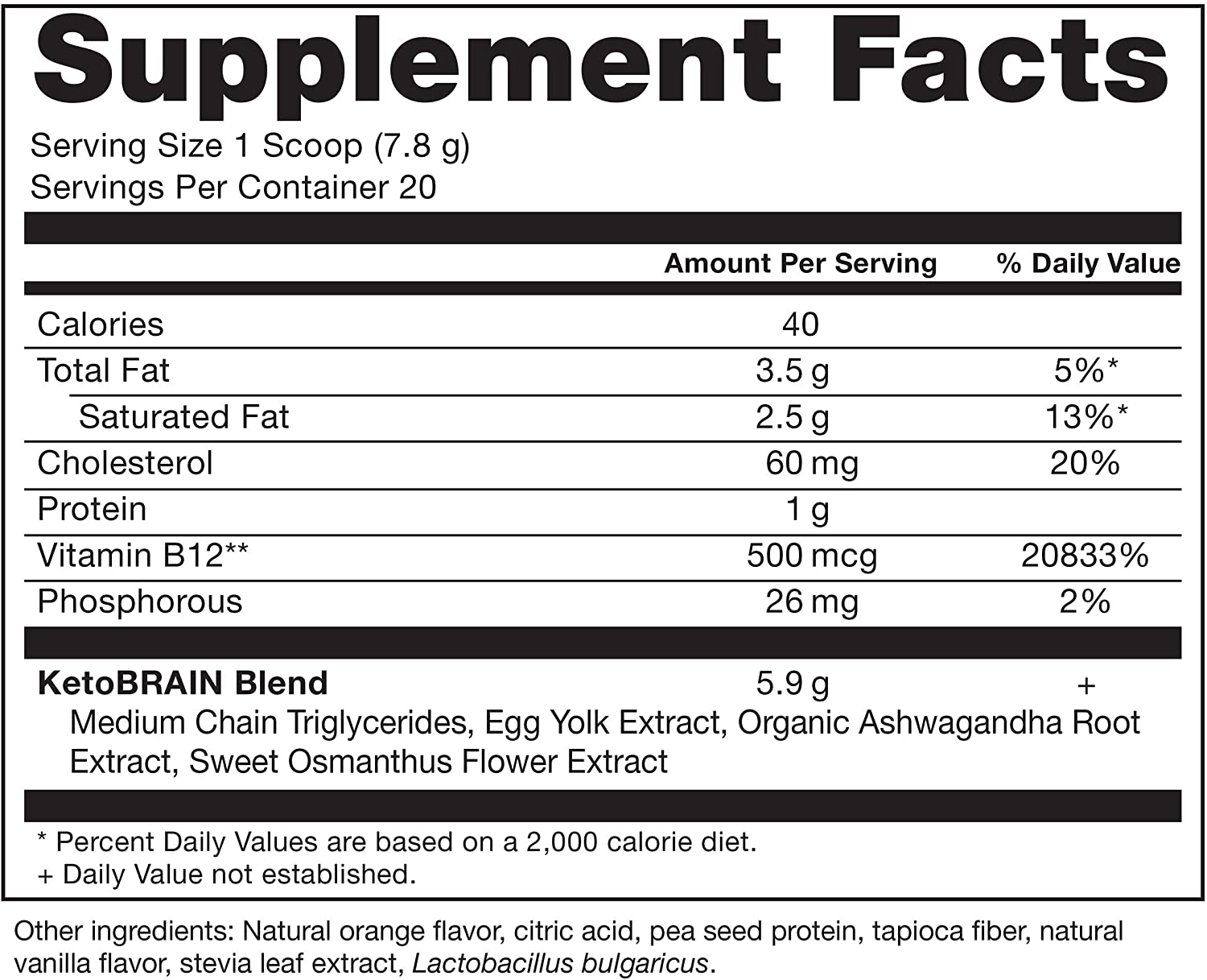 ANCIENT NUTRITION KETO BRAIN - 20 SERVIS