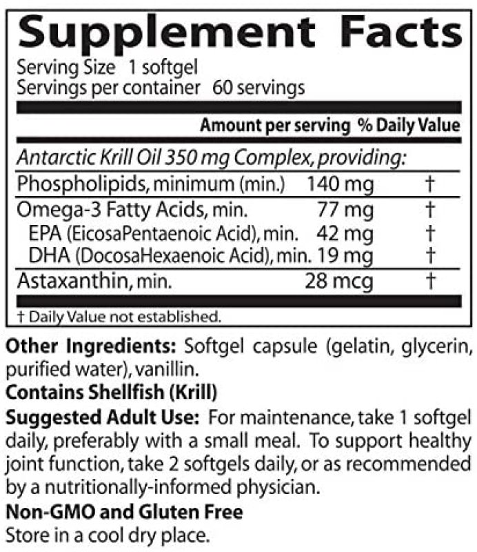 DOCTOR'S BEST REAL KRILL 350MG - 60 TABLET