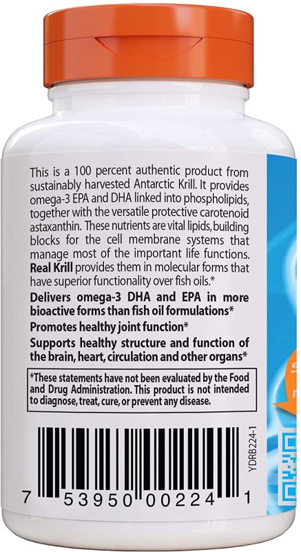 DOCTOR'S BEST REAL KRILL 350MG - 60 TABLET