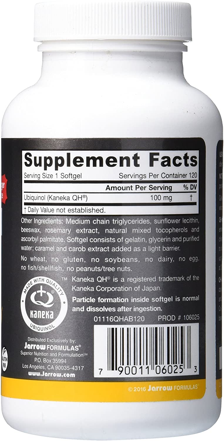 JARROW FORMULAS UBIQUINOL QH-ABSORB 100 MG - 120 TABLET