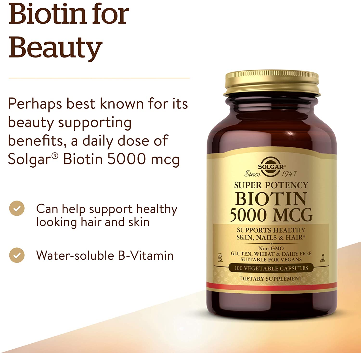 SOLGAR BIOTIN 5000 MCG - 100 TABLET