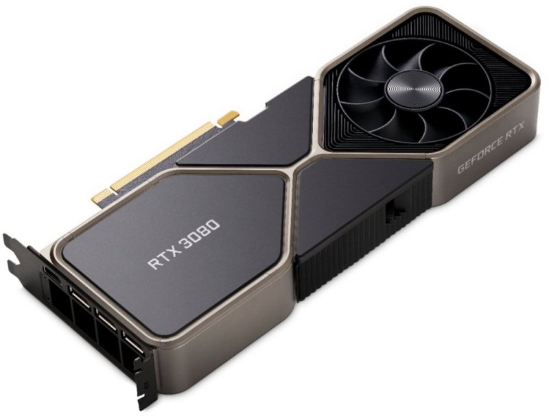 NVIDIA GEFORCE RTX 3080 10GB GDDR6X PCI EXPRESS 4.0 GRAPHICS CARD - TITANIUM AND BLACK