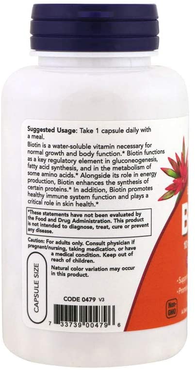 NOW SUPPLEMENTS BIOTIN 10 MG - 120 TABLET