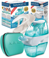 NAVAGE NASAL CARE DELUXE BUNDLE: NAVAGE NOSE CLEANER - 30 SALTPOD CAPSULES