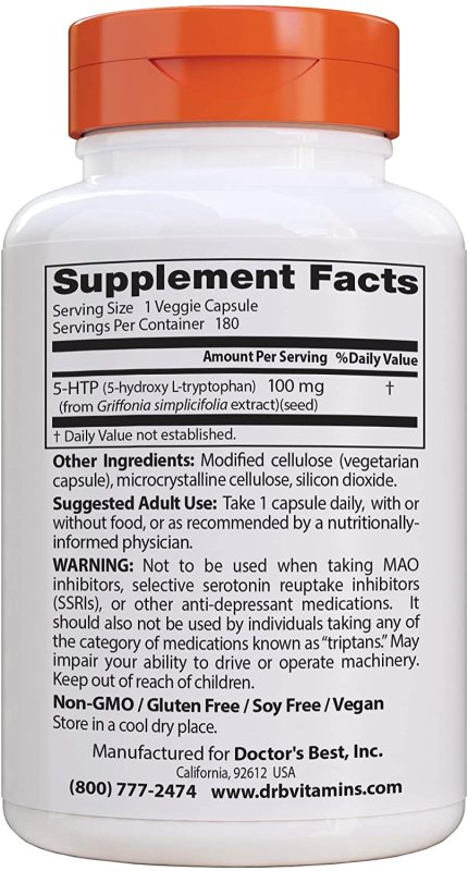 DOCTOR'S BEST 5-HTP 100 MG - 180 TABLET