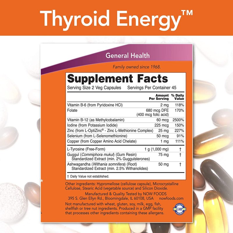 NOW FOODS THYROID (L-TYROSINE) ENERGY - 90 TABLET