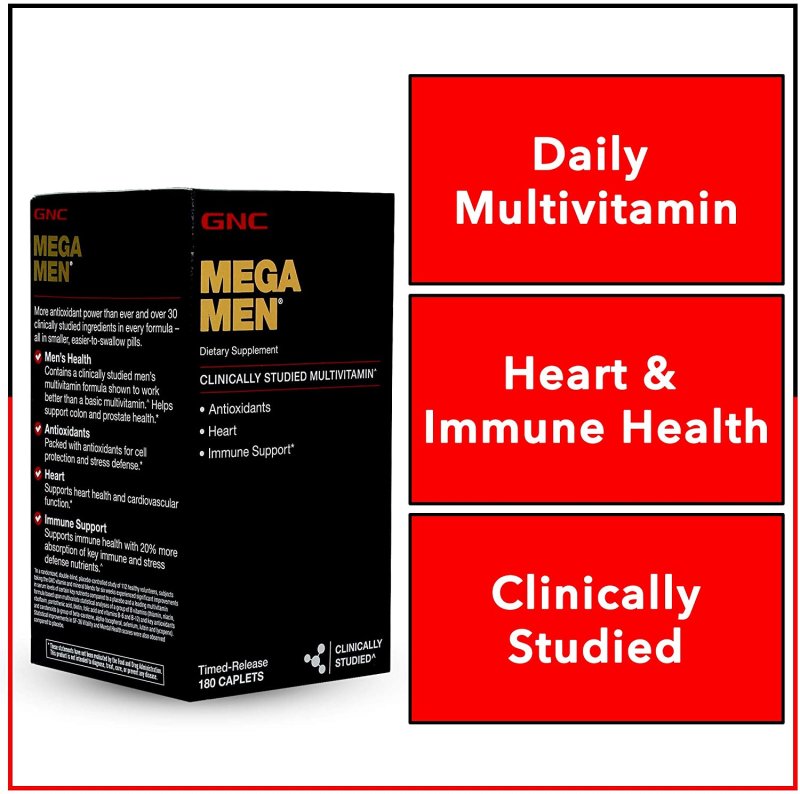 GNC MEGA MEN MULTIVITAMIN FOR MEN - 180 TABLET