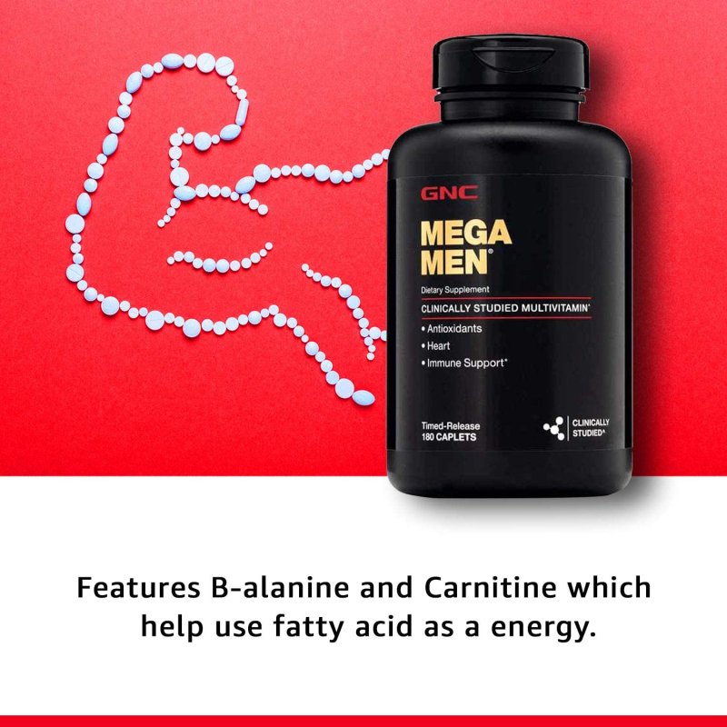 GNC MEGA MEN MULTIVITAMIN FOR MEN - 180 TABLET
