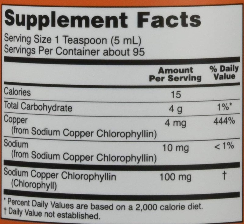 NOW SUPPLEMENTS LIQUID CHLOROPHYLL - 16 OZ