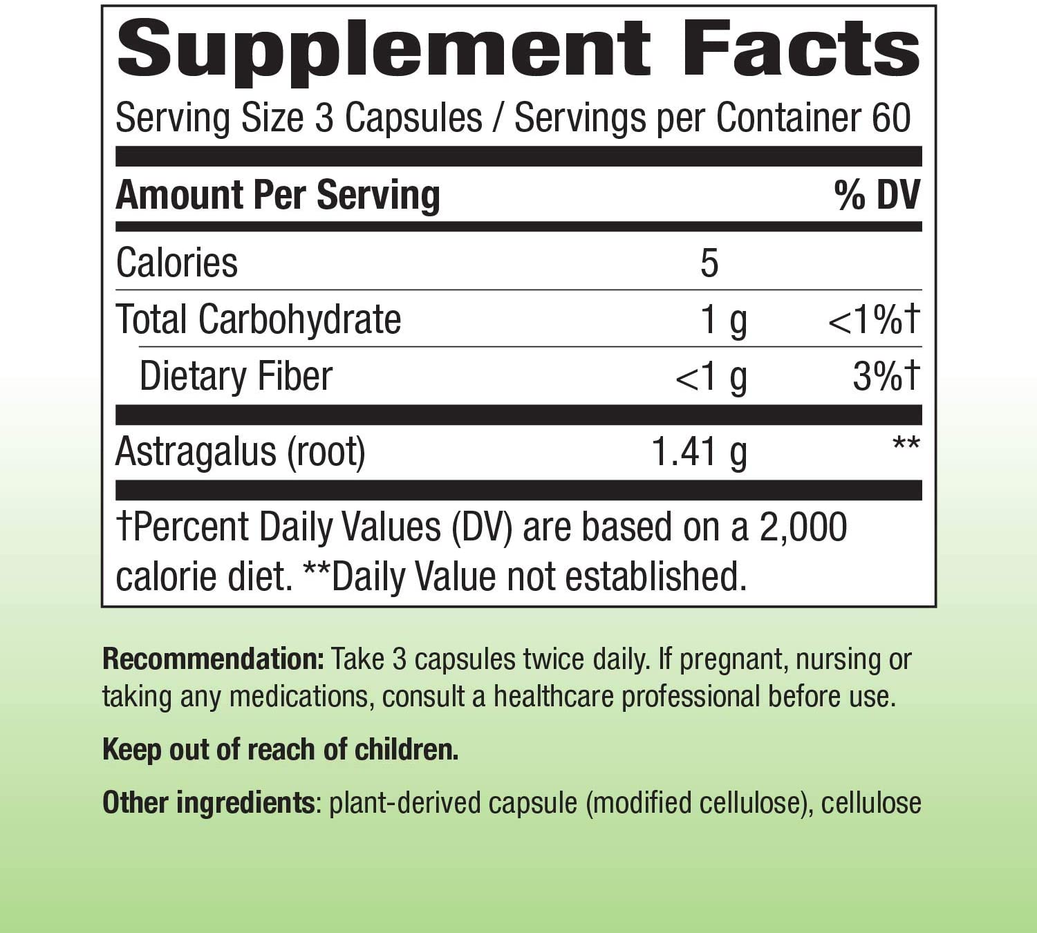 NATURE'S WAY ASTRAGALUS ROOT - 180 TABLET