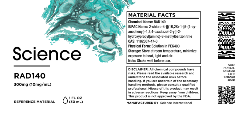 SCIENCE BIO RAD140 TESTOLONE - 10MG