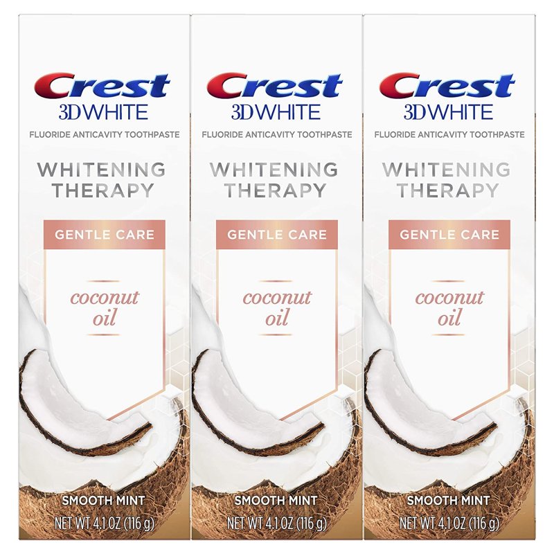 CREST COCONUT OIL 3D WHITE TOOTHPASTE - 3'LU PAKET