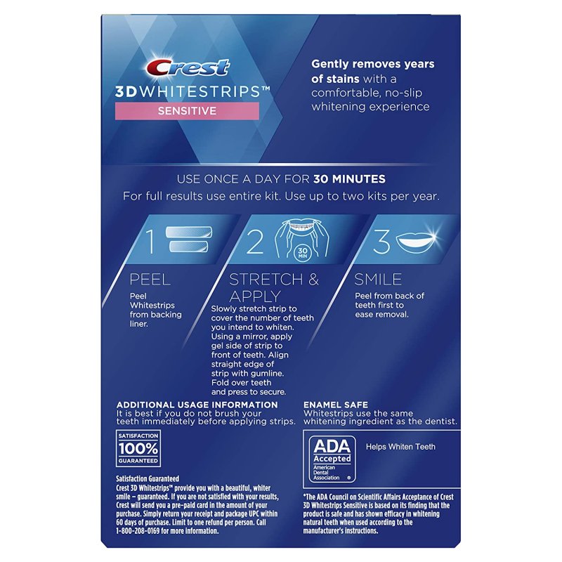 CREST 3D WHITESTRIPS SENSITIVE TEETH - 14 TREATMENTS