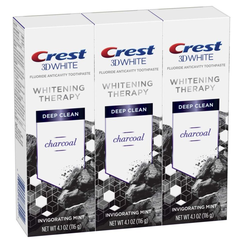 CREST CHARCOAL 3D WHITE TOOTHPASTE - 3'LU PAKET