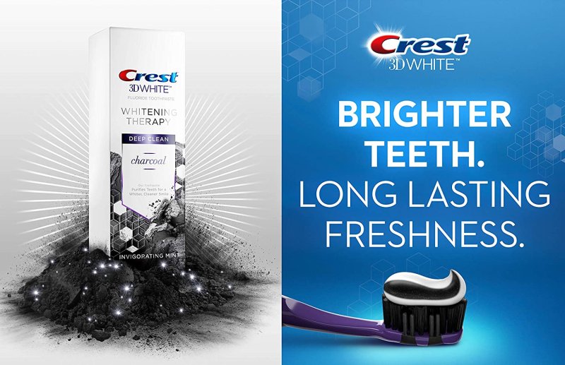CREST CHARCOAL 3D WHITE TOOTHPASTE - 3'LU PAKET