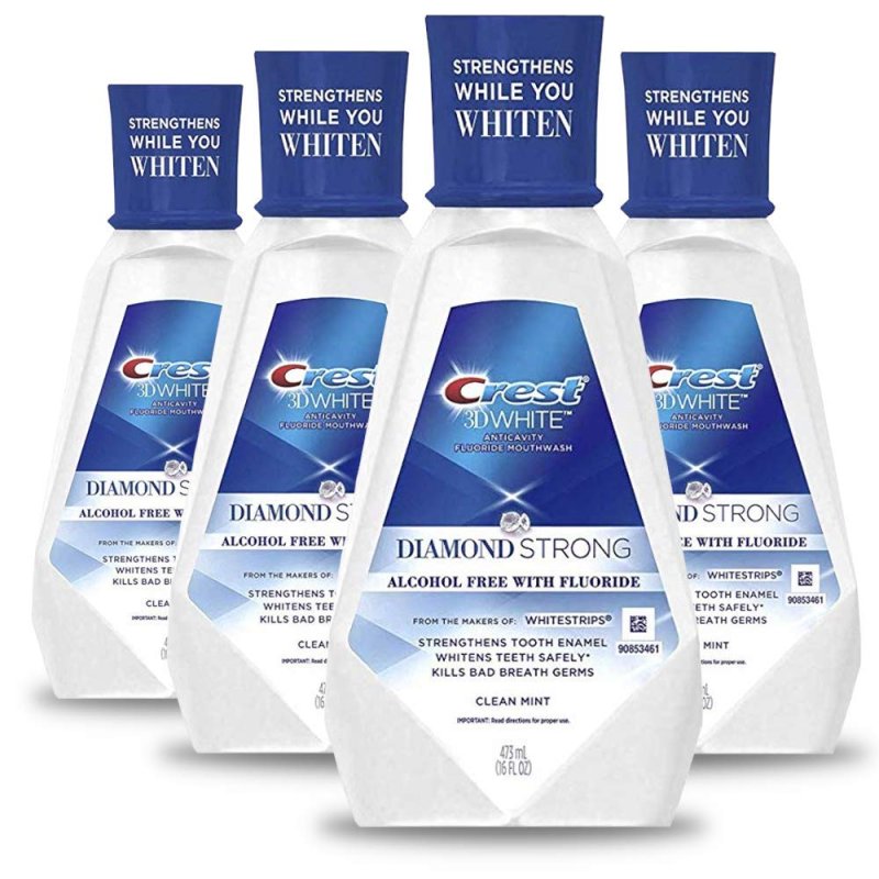 CREST 3D WHITE DIAMOND STRONG MOUTHWASH - 4'LU PAKET