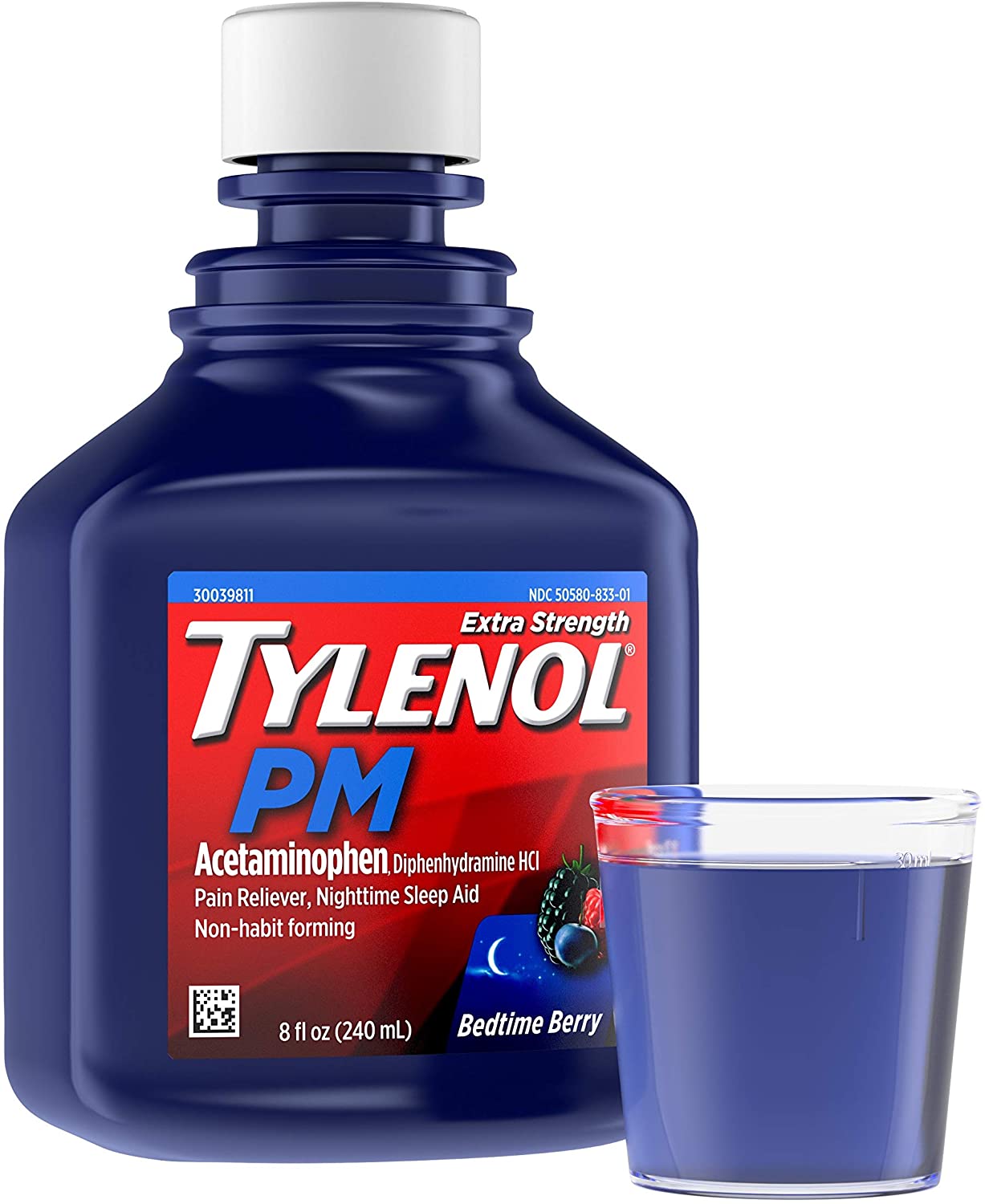 TYLENOL PM EXTRA STRENGTH LIQUID DIPHENHYDRAMINE - 8 FL OZ