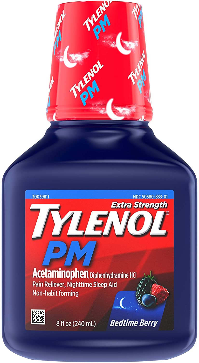 TYLENOL PM EXTRA STRENGTH LIQUID DIPHENHYDRAMINE - 8 FL OZ