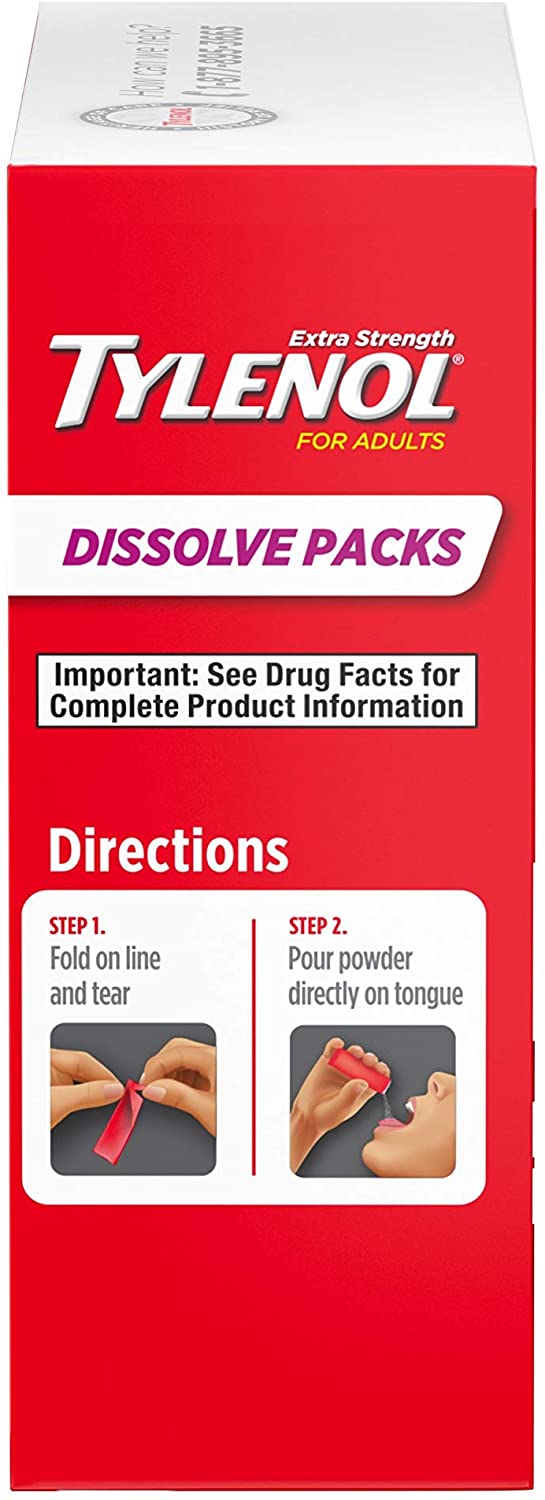 TYLENOL EXTRA STRENGTH DISSOLVE PACKS - 32 PAKET