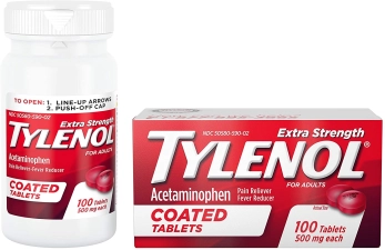 TYLENOL EXTRA STRENGTH COATED TABLETS - 100 TABLET