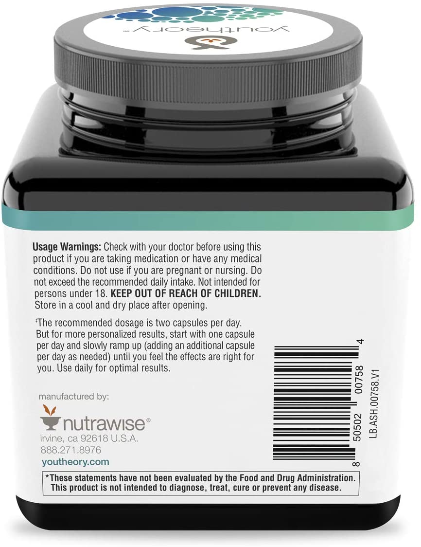YOUTHEORY ASHWAGANDHA - 60 TABLET
