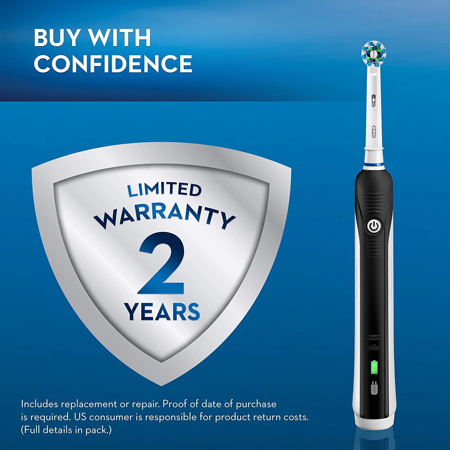 ORAL-B PRO 1000 CROSSACTION ELECTRIC TOOTHBRUSH