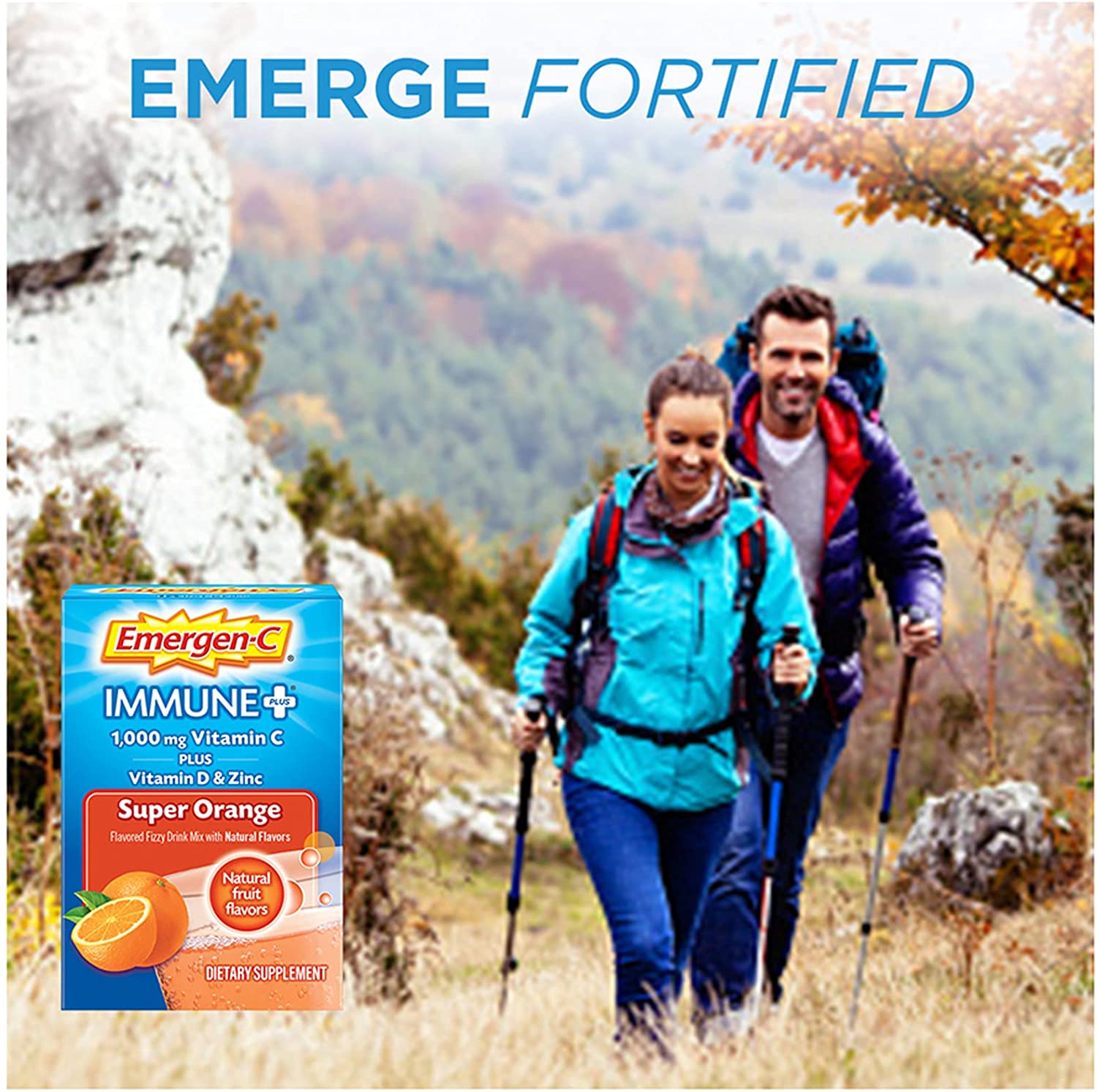 EMERGEN-C IMMUNE 1000MG VITAMIN C POWDER ORANGE - 30 PAKET