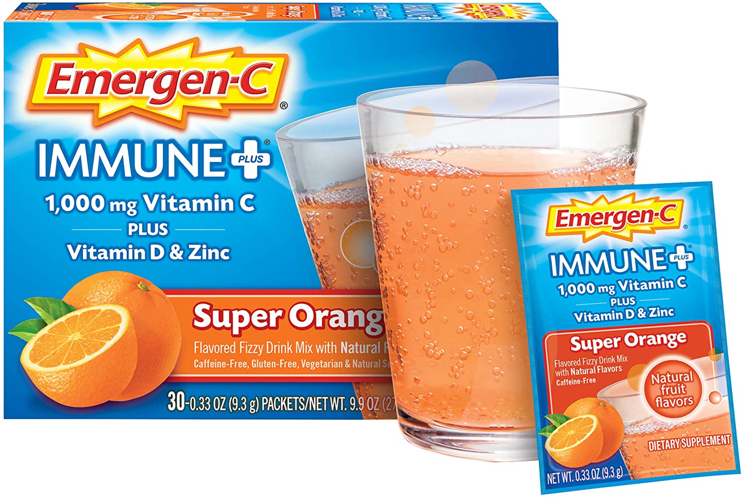 EMERGEN-C IMMUNE 1000MG VITAMIN C POWDER ORANGE - 30 PAKET