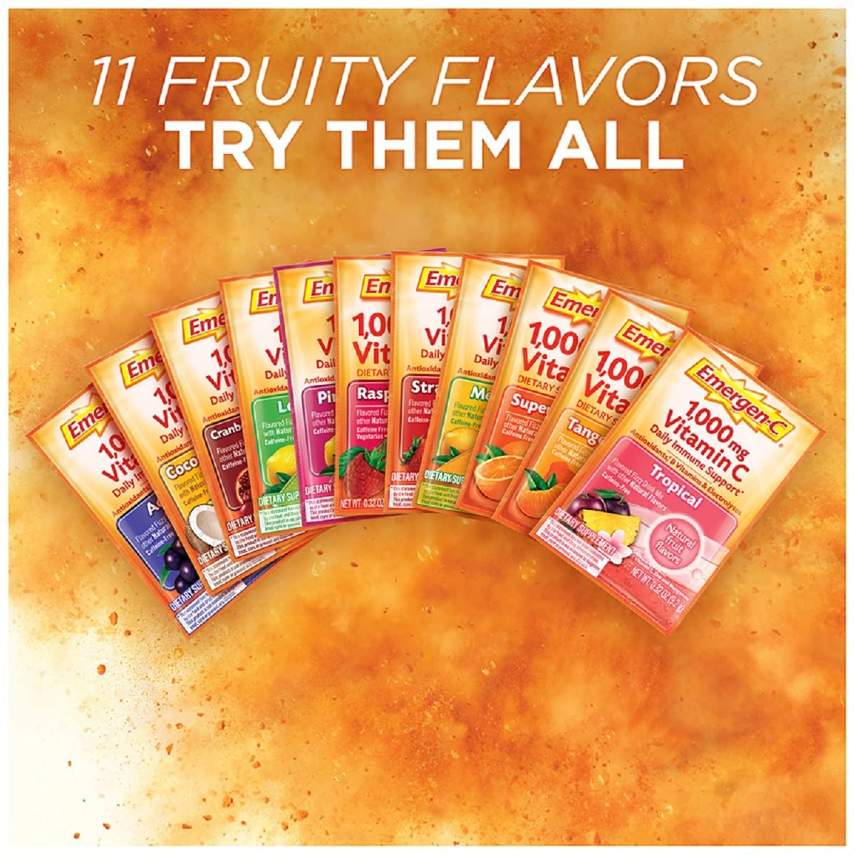 EMERGEN-C 1000MG VITAMIN C POWDER RASPBERRY - 30 PAKET