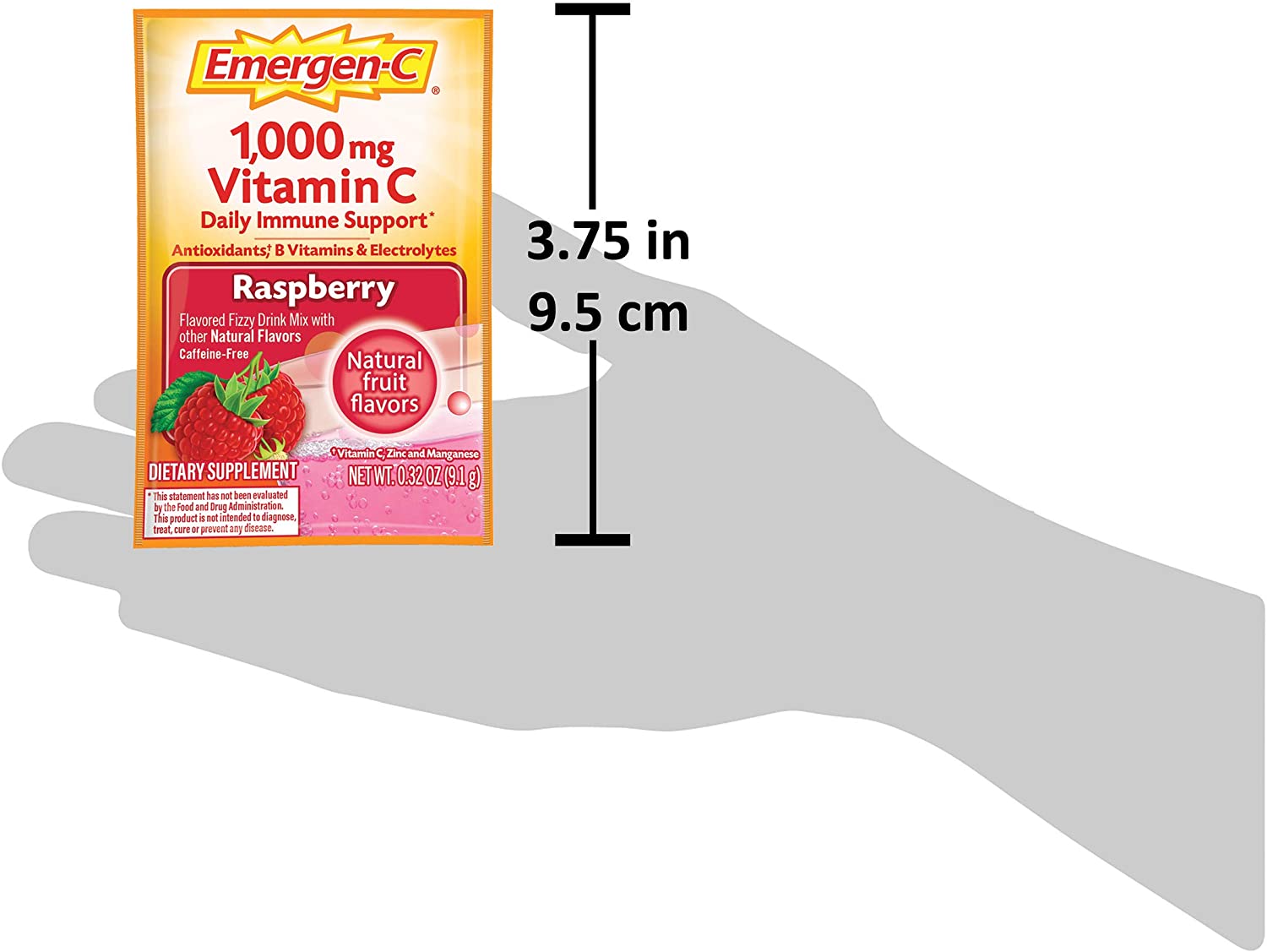EMERGEN-C 1000MG VITAMIN C POWDER RASPBERRY - 30 PAKET