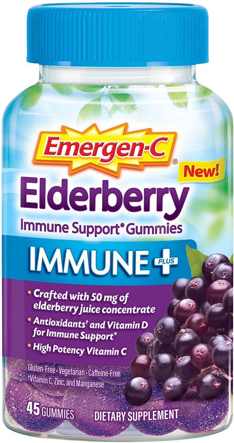 EMERGEN-C IMMUNE ELDERBERRY 750 MG VITAMIN C - 45 GUMMIES