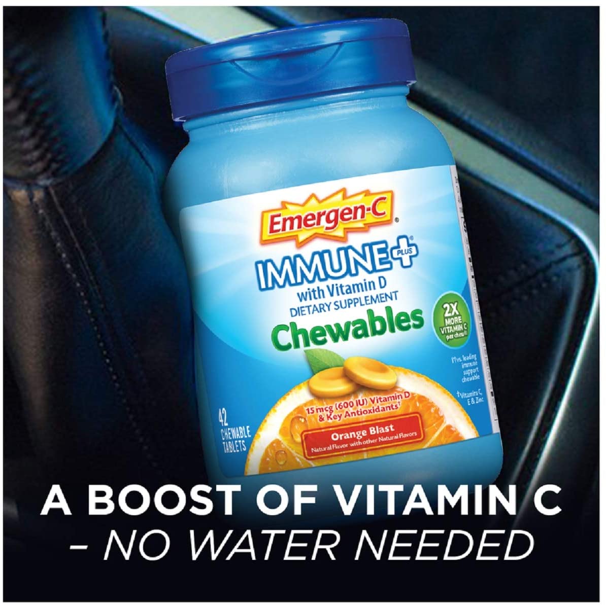 EMERGEN-C IMMUNE CHEWABLES 1000MG - 42 GUMMIES