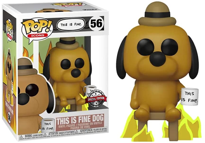 FUNKO POP! THIS IS FINE DOG VINYL FIGURE