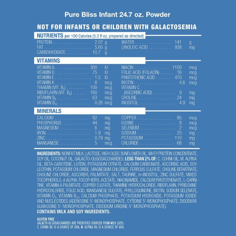 SIMILAC PURE BLISS INFANT FORMULA MODELED AFTER BREAST MILK -  4 ADET