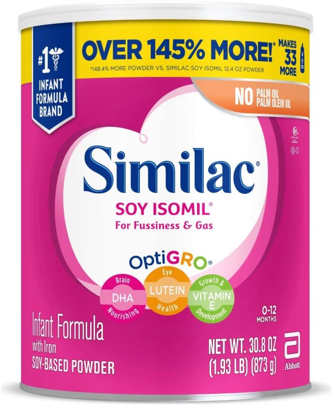 SIMILAC SOY ISOMIL INFANT FORMULA WITH IRON POWDER 4'LU PAKET - 30.8 OZ
