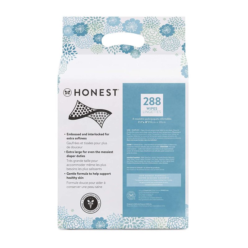 HONEST COMPANY BABY WIPES - 288 ADET