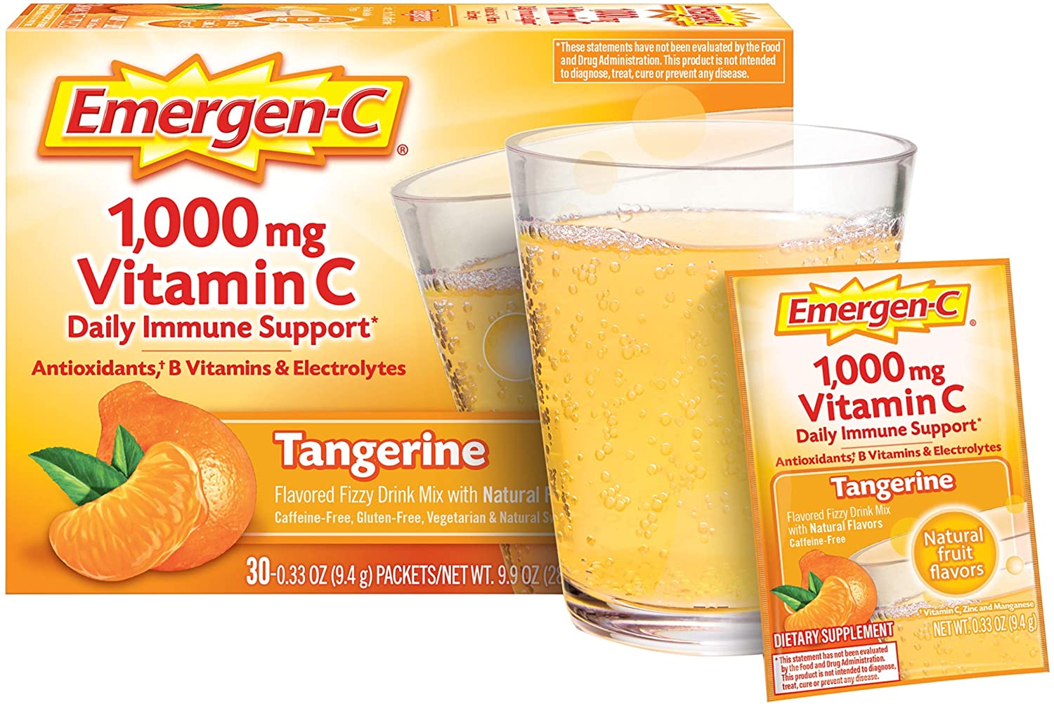 EMERGEN-C 1000MG VITAMIN C TANGERINE POWDER - 30 PAKET