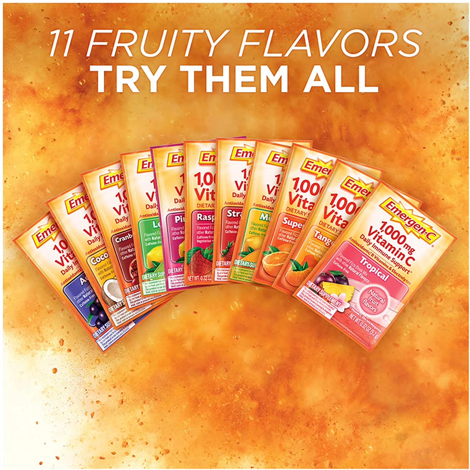 EMERGEN-C 1000MG VITAMIN C STRAWBERRY-KIWI POWDER - 30 PAKET