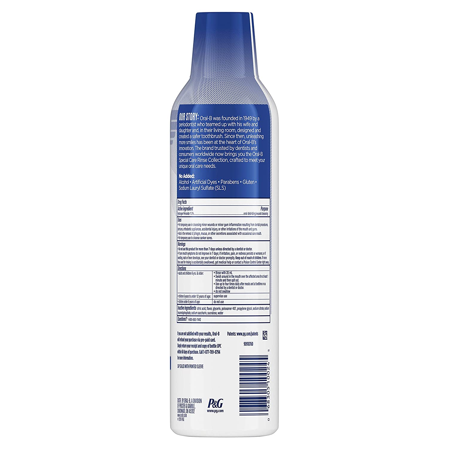 ORAL-B MOUTH SORE MOUTHWASH - 475 ML