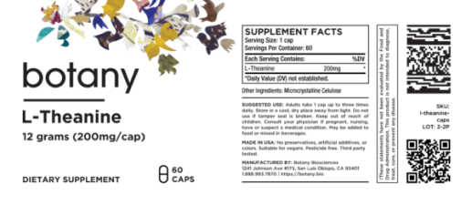 BOTANY L-THEANINE - 60 TABLETS