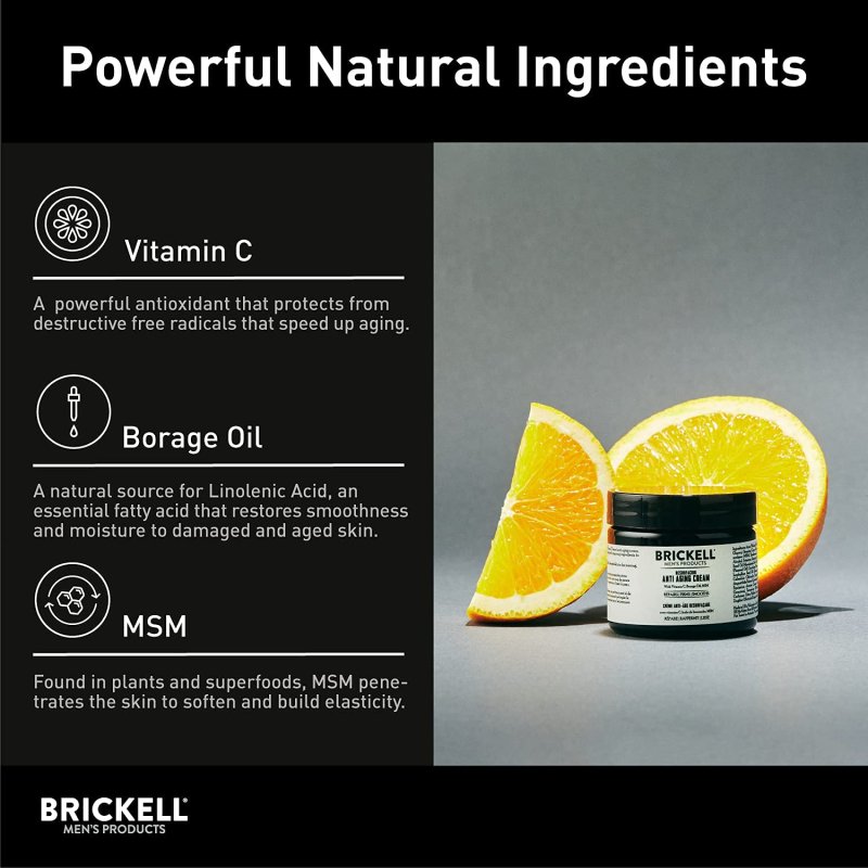 BRICKELL MEN'S PRODUCTS RESURFACING ANTI-AGING CREAM - 2 OUNCE