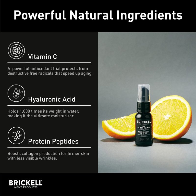 BRICKELL MEN'S RESTORING EYE SERUM - 19 ML